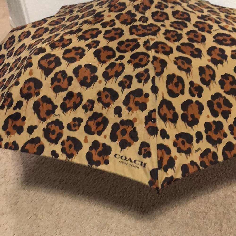 Coach Retractable Umbrella Parapluie Pliant - Picture 5 of 10